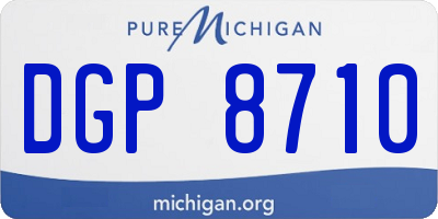 MI license plate DGP8710