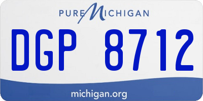 MI license plate DGP8712