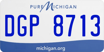 MI license plate DGP8713