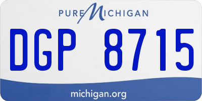 MI license plate DGP8715
