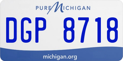 MI license plate DGP8718