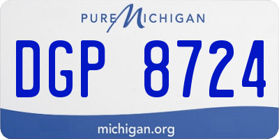 MI license plate DGP8724