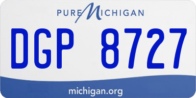 MI license plate DGP8727