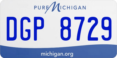 MI license plate DGP8729