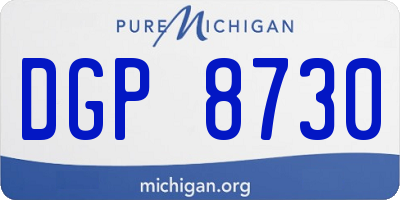 MI license plate DGP8730