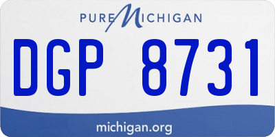 MI license plate DGP8731
