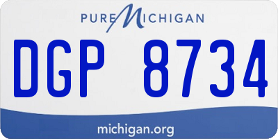 MI license plate DGP8734