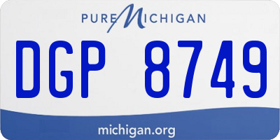 MI license plate DGP8749
