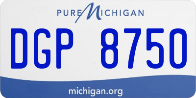MI license plate DGP8750