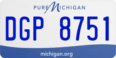MI license plate DGP8751