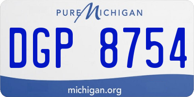 MI license plate DGP8754