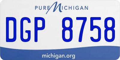 MI license plate DGP8758
