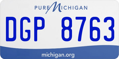 MI license plate DGP8763