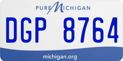 MI license plate DGP8764
