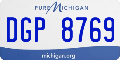 MI license plate DGP8769