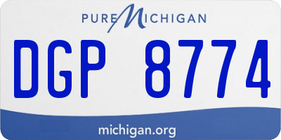 MI license plate DGP8774