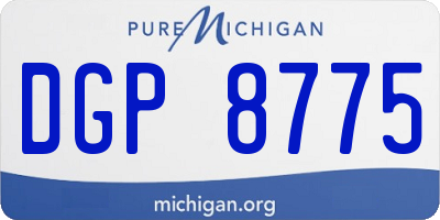 MI license plate DGP8775
