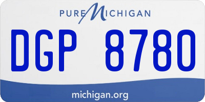 MI license plate DGP8780