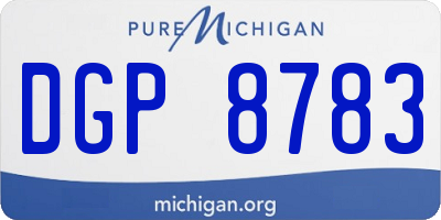 MI license plate DGP8783