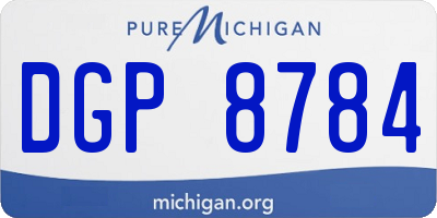 MI license plate DGP8784