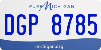 MI license plate DGP8785