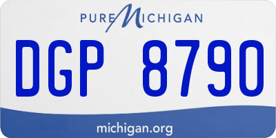 MI license plate DGP8790