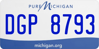 MI license plate DGP8793