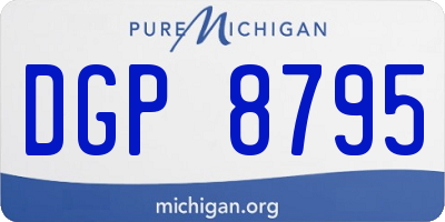 MI license plate DGP8795