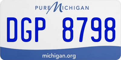 MI license plate DGP8798