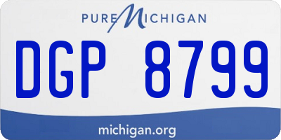 MI license plate DGP8799