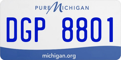 MI license plate DGP8801