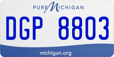 MI license plate DGP8803