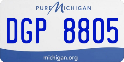 MI license plate DGP8805