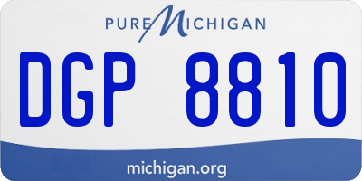 MI license plate DGP8810