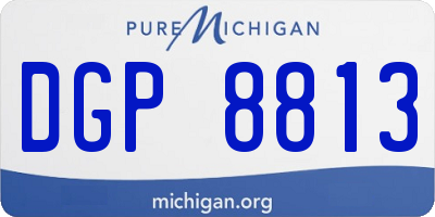 MI license plate DGP8813