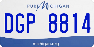 MI license plate DGP8814