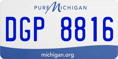 MI license plate DGP8816