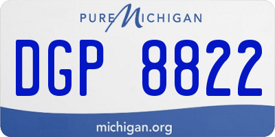 MI license plate DGP8822