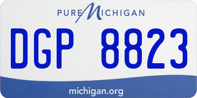 MI license plate DGP8823