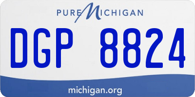 MI license plate DGP8824