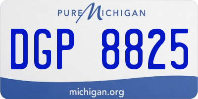 MI license plate DGP8825