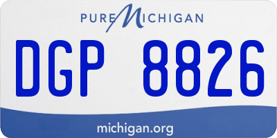 MI license plate DGP8826