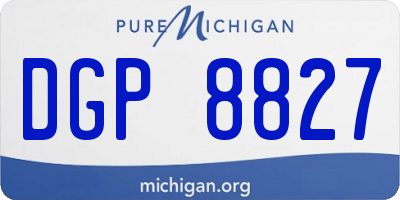 MI license plate DGP8827