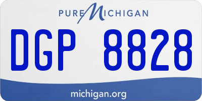 MI license plate DGP8828