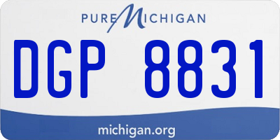 MI license plate DGP8831