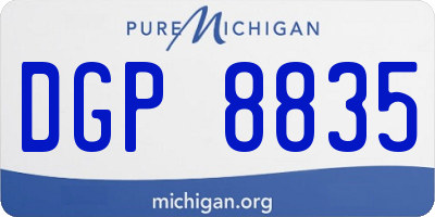 MI license plate DGP8835