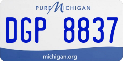 MI license plate DGP8837