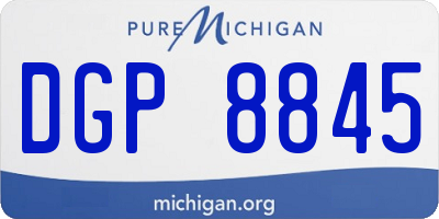 MI license plate DGP8845