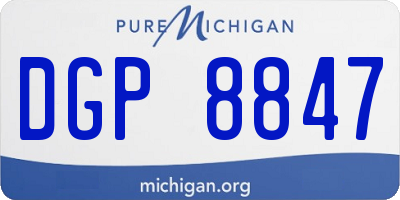 MI license plate DGP8847