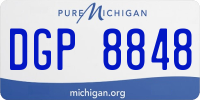 MI license plate DGP8848